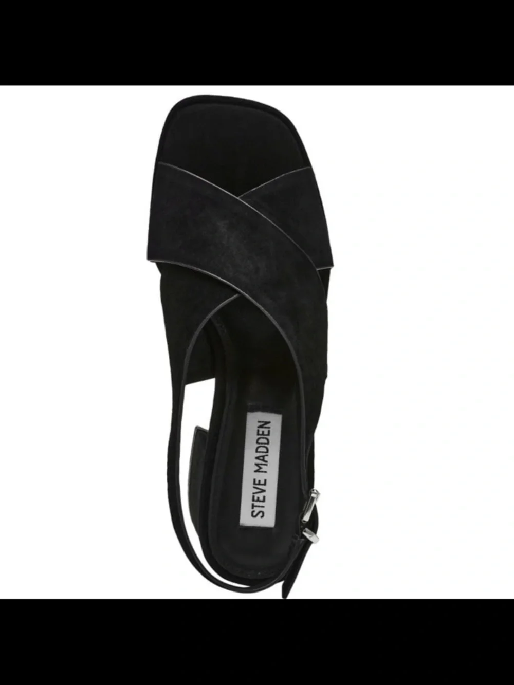 NWB Steve Madden women’s Y2K Mario platform slingback sandals size 8 black suede